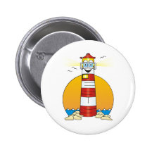 Jesus-Cartoon-Leuchtturm Buttons
