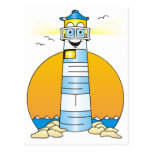 Jesus-Cartoon-Leuchtturm Postkarten