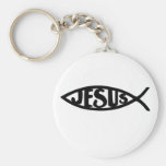 Jesus-Fische (Keychain Schwarzes) Schlüsselanhänger