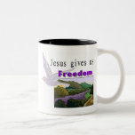Jesus gibt uns Freiheit christlicher Entwurf Teehaferl