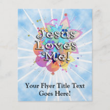 Jesus-Lieben ich, PastellWatercolor Flyer Druck
