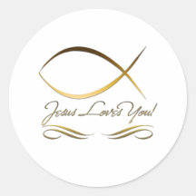 Jesus-Lieben Sie Runde Sticker