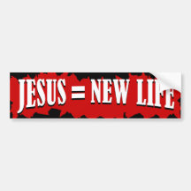 Jesus = neues Leben Auto Aufkleber