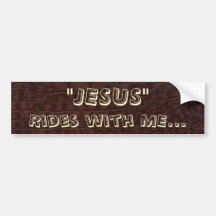 "JESUS" reitet mit mir… Autoaufkleber