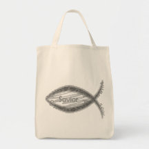 Jesus-Retter-Fisch-Symbol Einkaufstaschen