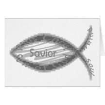 Jesus-Retter-Fisch-Symbol Karte
