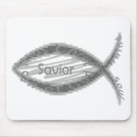 Jesus-Retter-Fisch-Symbol Mauspads