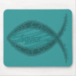 Jesus-Retter-Fisch-Symbol Mousepad