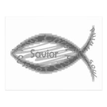 Jesus-Retter-Fisch-Symbol Postkarten