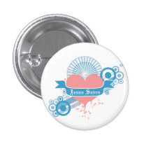 Jesus rettet (Blau) Knopf Buttons