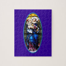 Jesus- und Mary-Buntglasfenster Puzzles
