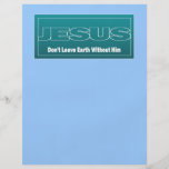 JESUS verlassen Erde nicht ohne ihn Vollfarbige Flyer