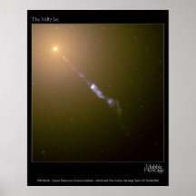 Jet M87 Hubble im Teleskop-Foto Poster