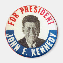 JFK für Präsidenten - Magnet Kühlschrankmagnet
