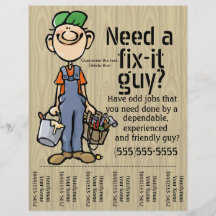 Job-Jagd-Flyer Tischler-Klempner-Maler
