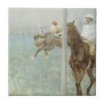 Jockeys vor dem Rennen durch Edgar Degas Kacheln