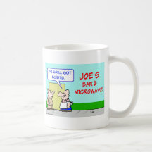 joes Bar und Grillmikrowelle gesprengt Tee Tasse