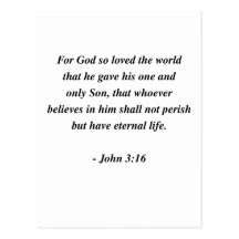 JOHN-3:16 POSTKARTE
