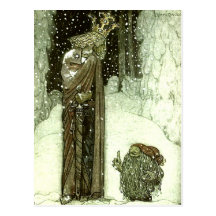 John Bauer die Prinzessin und die Schleppangel Postkarte