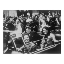 John F. Kennedy-Autokolonne Dallas Texas am 22. No Postkarten