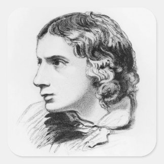 John Keats Quadratischer Aufkleber