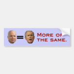 John McCain = George W. Bush Auto Sticker