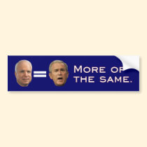 John McCain = George W. Bush (Rückseite) autoaufkleber