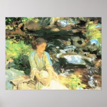 John Singer Sargent - der schwarze Nebenfluss Poster