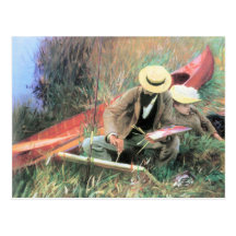 John Singer Sargent - Paul Helleu steht mit seinem Postkarte