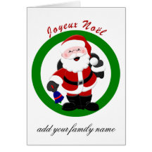 Joyeux Noel, addieren Ihren Familiennamen Karten