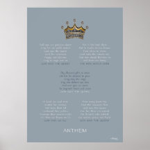 Jubliäum-Hymnen-Grau Plakatdruck