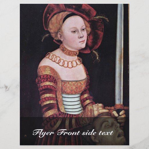 Judith durch Cranach D. Ä. Lucas (beste Qualität) Flyer