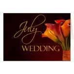 Juli-Hochzeit Callalilie Grußkarten
