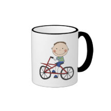 Junge auf Fahrrad-T-Shirts und Geschenken Tee Tassen