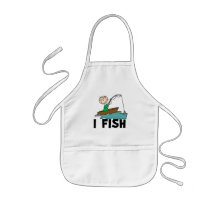 Junge auf Fisch-T-Shirts und Geschenken des Boots- Schürze