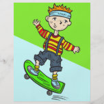 Junge auf Skateboard Flyerdruck