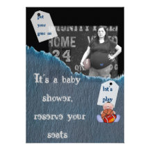 Junge-Baby Dusche Personalisierte Einladung
