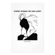 Junge Frau oder alte Dame? (Optische Täuschung) Individuelles Druckpapier