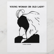 Junge Frau oder alte Dame? (Optische Täuschung) Flyerbedruckung