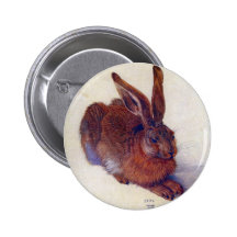 Junge Hasen durch Albrecht Durer, Renaissance-Kuns Buttons