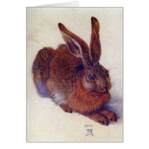 Junge Hasen durch Albrecht Durer, Renaissance-Kuns Grußkarte