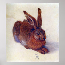 Junge Hasen durch Albrecht Durer, Renaissance-Kuns Plakat