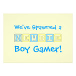 Jungegamer-Babyparty Individuelle Einladungskarten