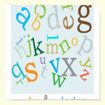 Jungen-Alphabet-Plakat poster