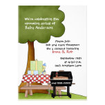 Jungen-Babyparty Bar-b-Que Einladung
