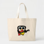Jungen-Pinguin mit E-Gitarre Tragetaschen