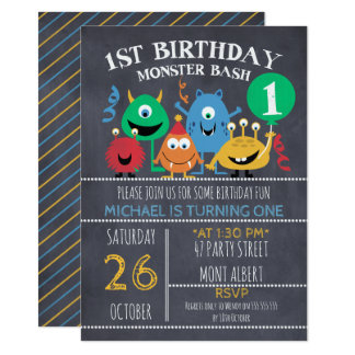 tafel monster 1 geburtstag des jungen einladungen zazzle de tafel monster 1 geburtstag des jungen einladungen zazzle de