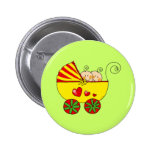 Jungen- u. Mädchenbabyzwillinge Buttons