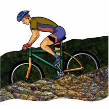 Junger Mann-Reitfahrrad Fotofiguren