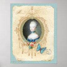 Junger Marie Antoinette Kunst-Druck-Vintage Art Poster